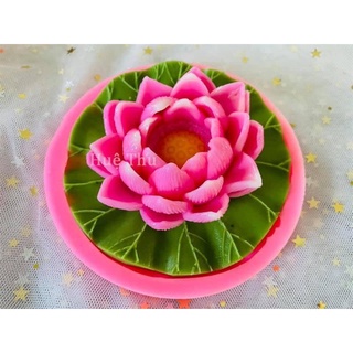 Khuôn Silicone Hoa Sen Thái Nở 10Cm k bao gồm lá