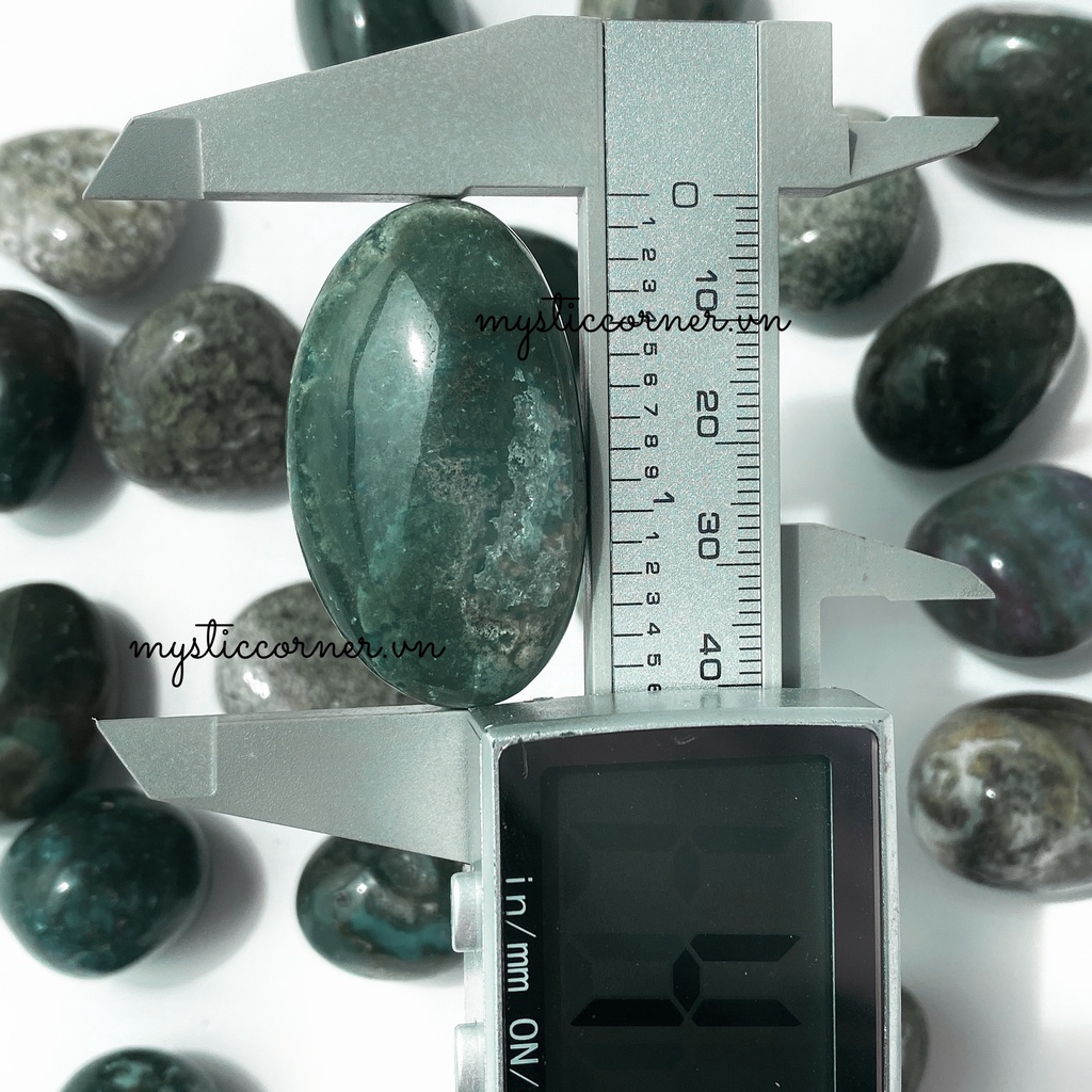 Mã não rêu (Moss Agate) tự nhiên dùng thanh tẩy Tarot, Reiki, thiền định