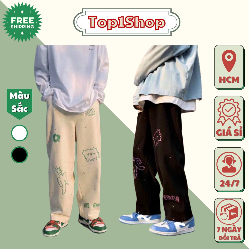 [FORM ĐẸP] QUẦN DÀI NỈ TRƠN SWEATPANTS UNISEX FORM RỘNG TOP1SHOP