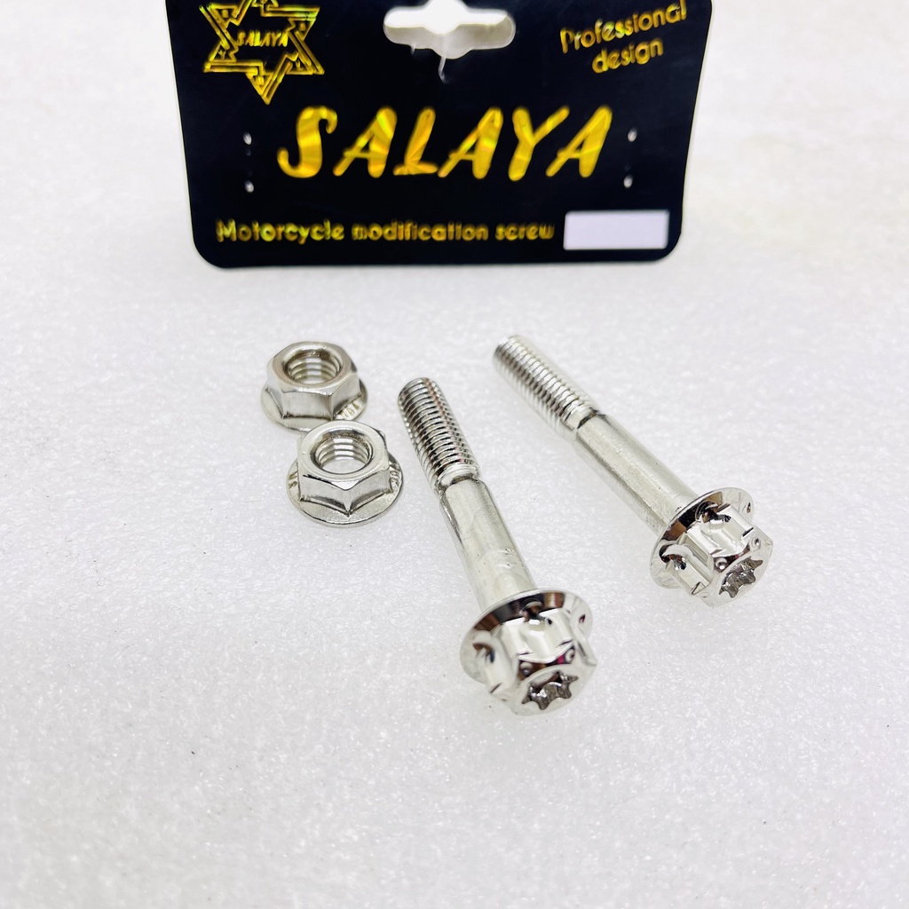 Cặp ốc inox 304 xỏ gác chân mẫu S3 kèm tán