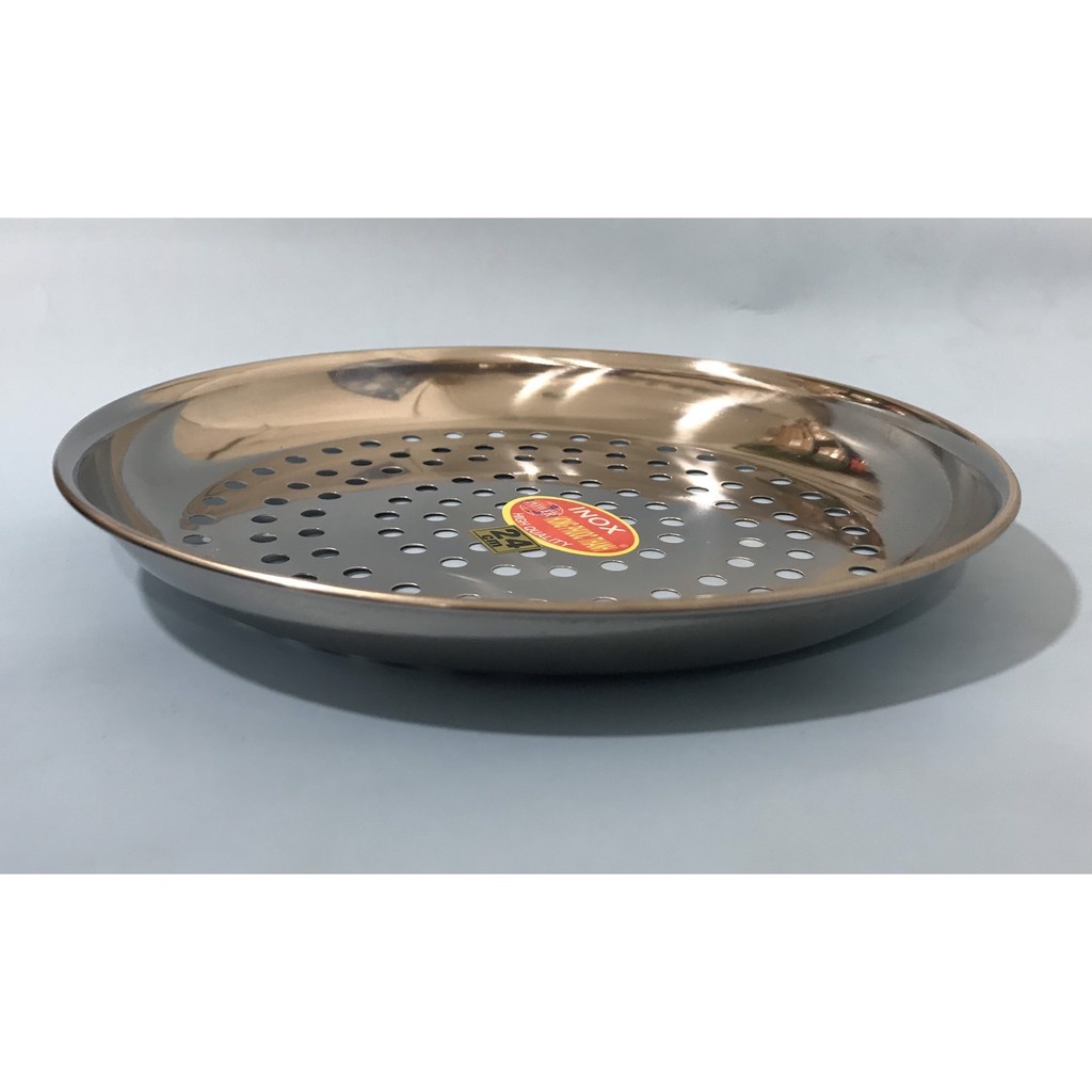 Dĩa hấp inox size 22cm, 24cm dùng để hấp, chưng các món ăn