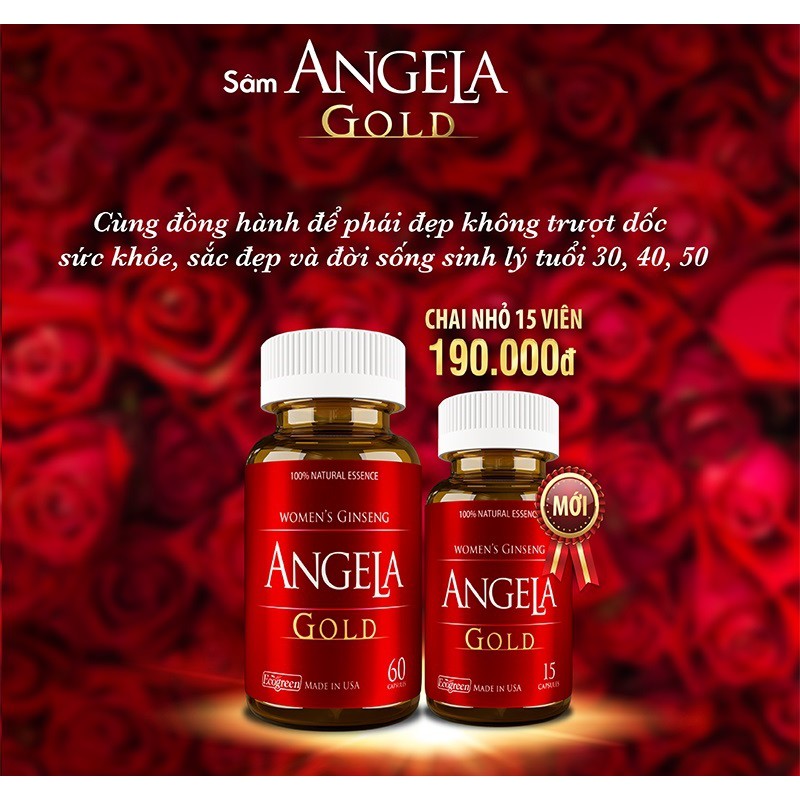 Sâm Angela Gold Hộp 60 Viên, Sinh Lý Nữ, Chính Hãng, Nội Tiết Tố, Full Tích Điểm - Kaisa.vn