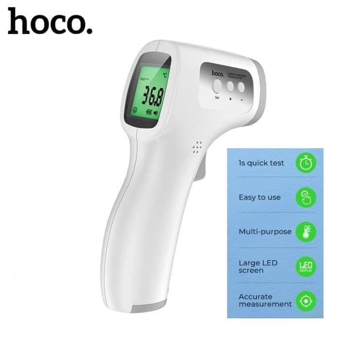 Máy đo nhiệt độ không chạm Màn hình LCD điện tử hồng ngoại Hoco YQ6 bảo hành 1 năm