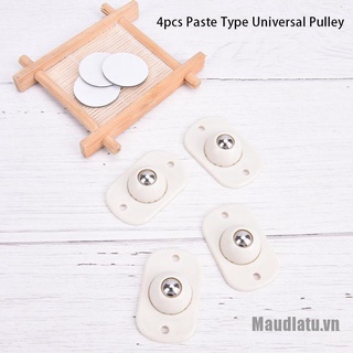 Bộ 4 bánh xe xoay tự do dán đáy hộp đựng / thùng rác tiện dụng