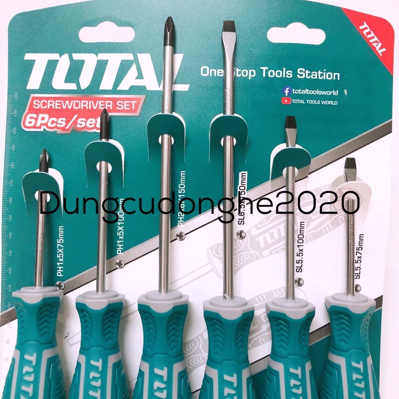 BỘ 6 CÂY TUA VÍT TOTAL THT250606 INGCO HKSD0658