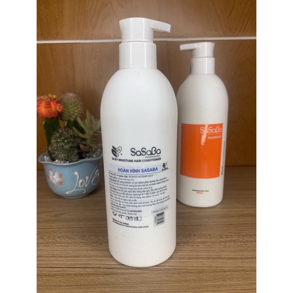 Dầu Gội Xả Sasaba Phục Hồi Và Nuôi Dưỡng Tóc Mềm Mượt 500ml