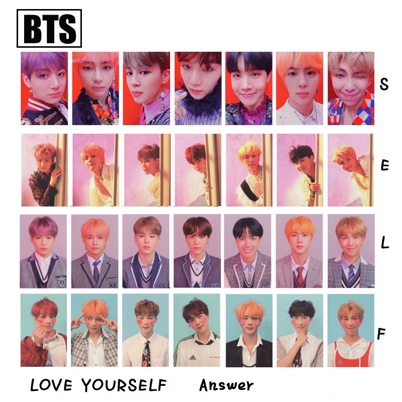Bộ 7 ảnh thẻ lomo in hình nhóm nhạc KPOP BTS LOVE YOURSELF