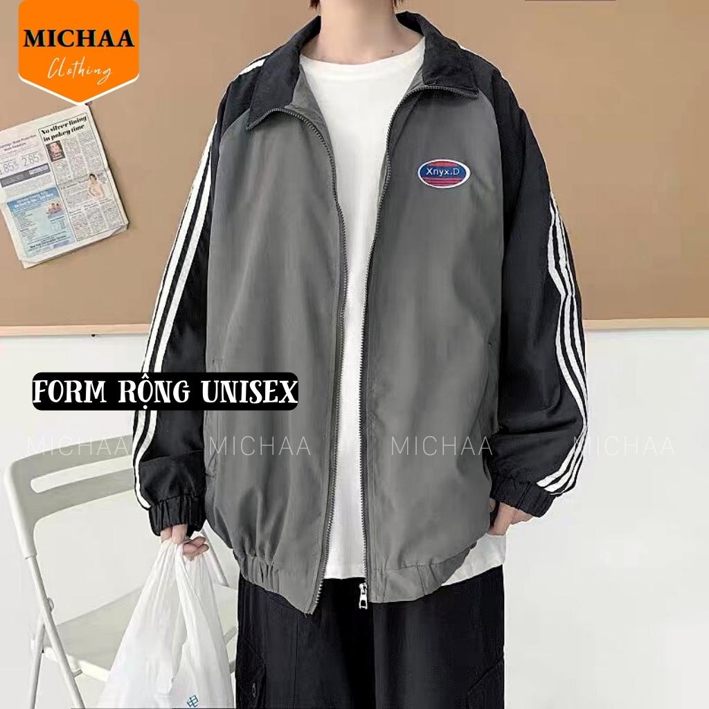 Áo Khoác Bomber Dù XYNX.D Nam Nữ Ulzzang Unisex Kiểu Bóng Chày Form Rộng 2 Lớp - MICHAA