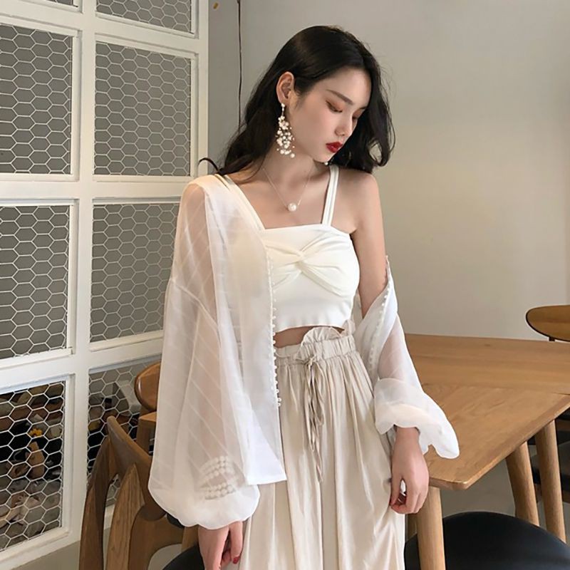 Áo Hai Dây Dáng Ôm Thời Trang Xinh Xắn Cho Nữ