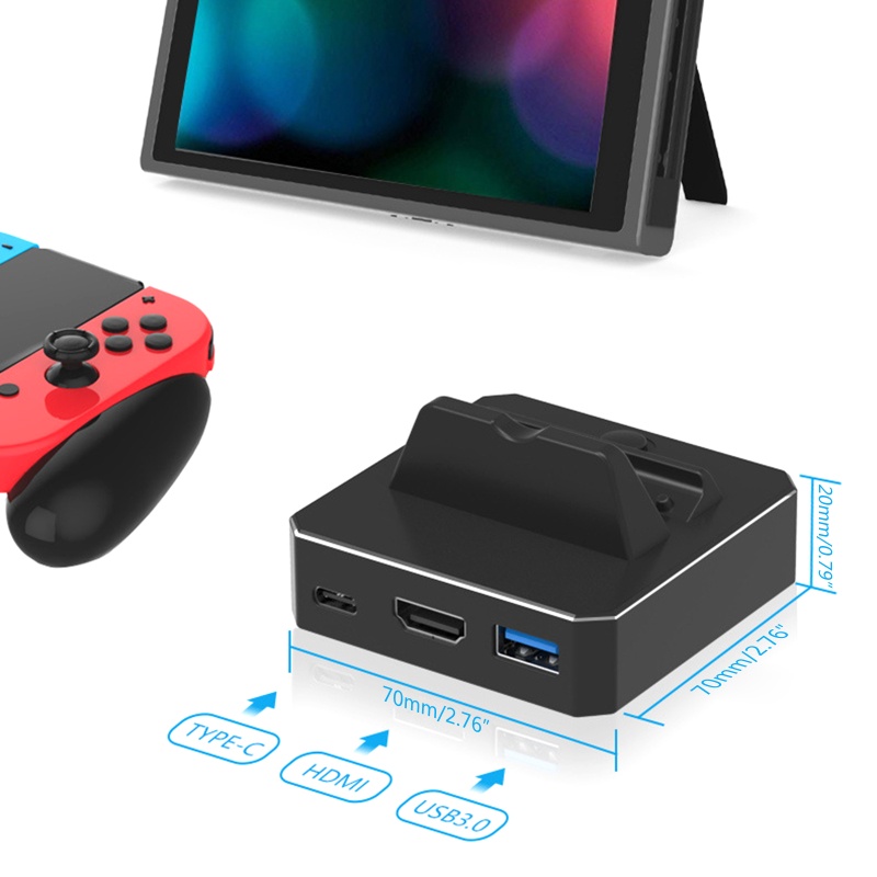 Bộ Thiết Bị Chuyển Đổi Đầu Ra TV Với 3 Cổng Type-C USB 3 0 Chuyên Dụng Cho Game Thủ