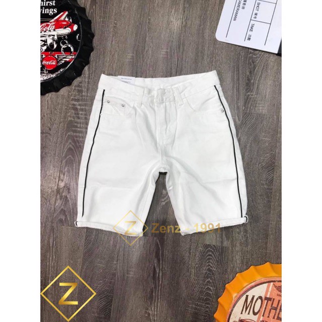 Quần short jean nam co giãn, dễ phối đồ, trẻ trung năng động,2 màu trắng đen trơn, quần jean Shopnguyenhan | BigBuy360 - bigbuy360.vn