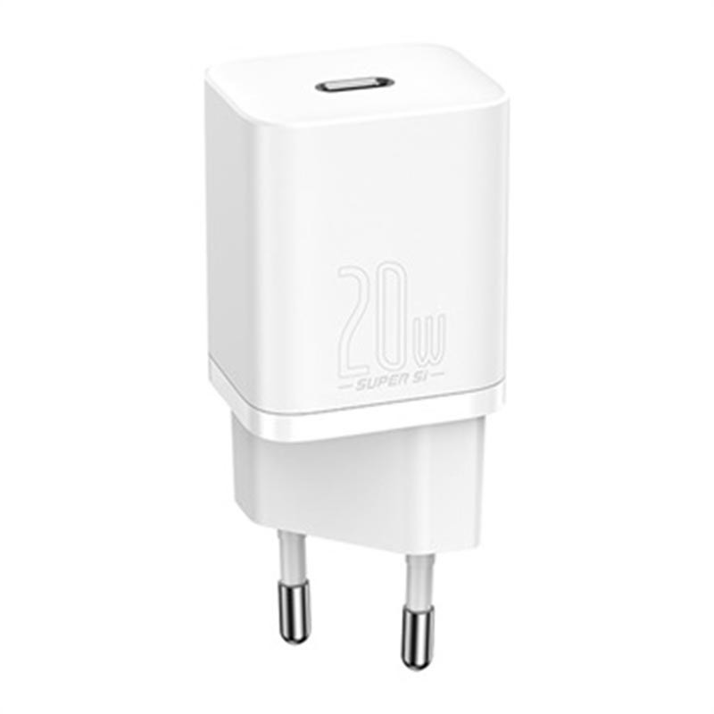 Củ sạc nhanh 20W Baseus Super Si Quick Charger chuôi tròn chất liệu cao cấp trang bị 1 cổng Type-C cho iPhone 12