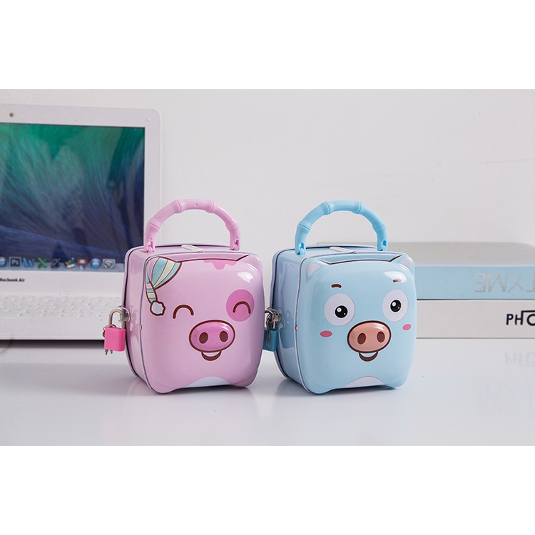 Ống Heo Tiết Kiệm Tiền Cho Bé Size Mini Hình Heo Dễ Thương Có Khóa | BigBuy360 - bigbuy360.vn