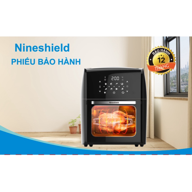 [Mã 254ELSALE giảm 7% đơn 300K] Nồi chiên không dầu NINE SHIELD 12,5L siêu to khổng lồ - Thế Hệ Mới Nhất 2022