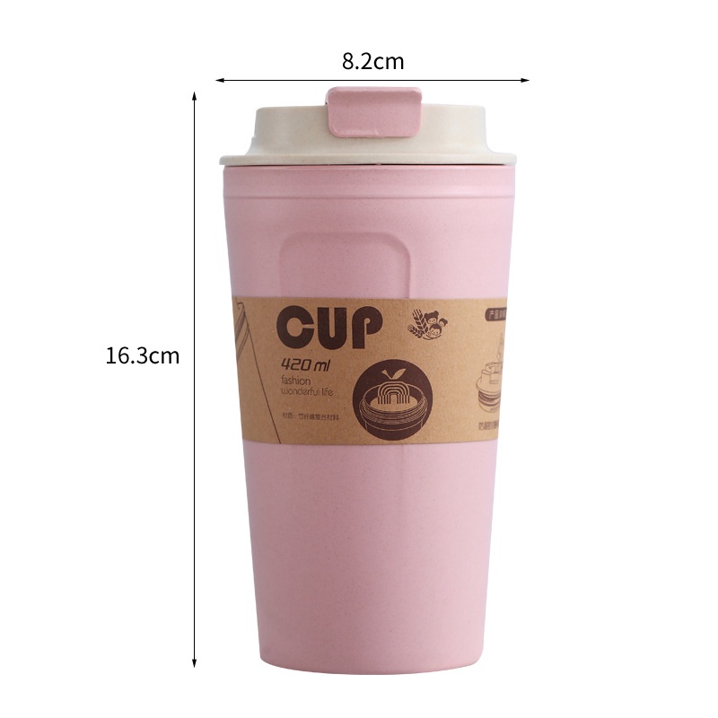 Xả kho thanh lí - Ly Cup Lúa Mạch FANTASTIC - Cốc Giữ Nhiệt Chống Tràn - Dung Tích 420ml