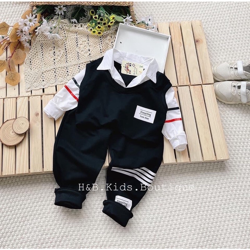 Sét bộ công tử 3 chi tiết cho bé 10-18kg