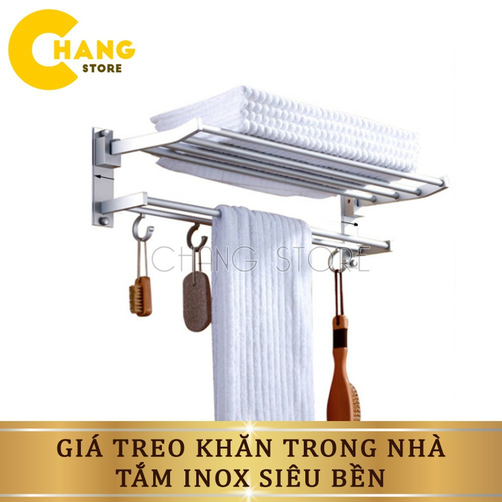 Giá Treo Khăn Nhà tắm Chất liệu nhôm không gỉ Bền, Siêu Chắc