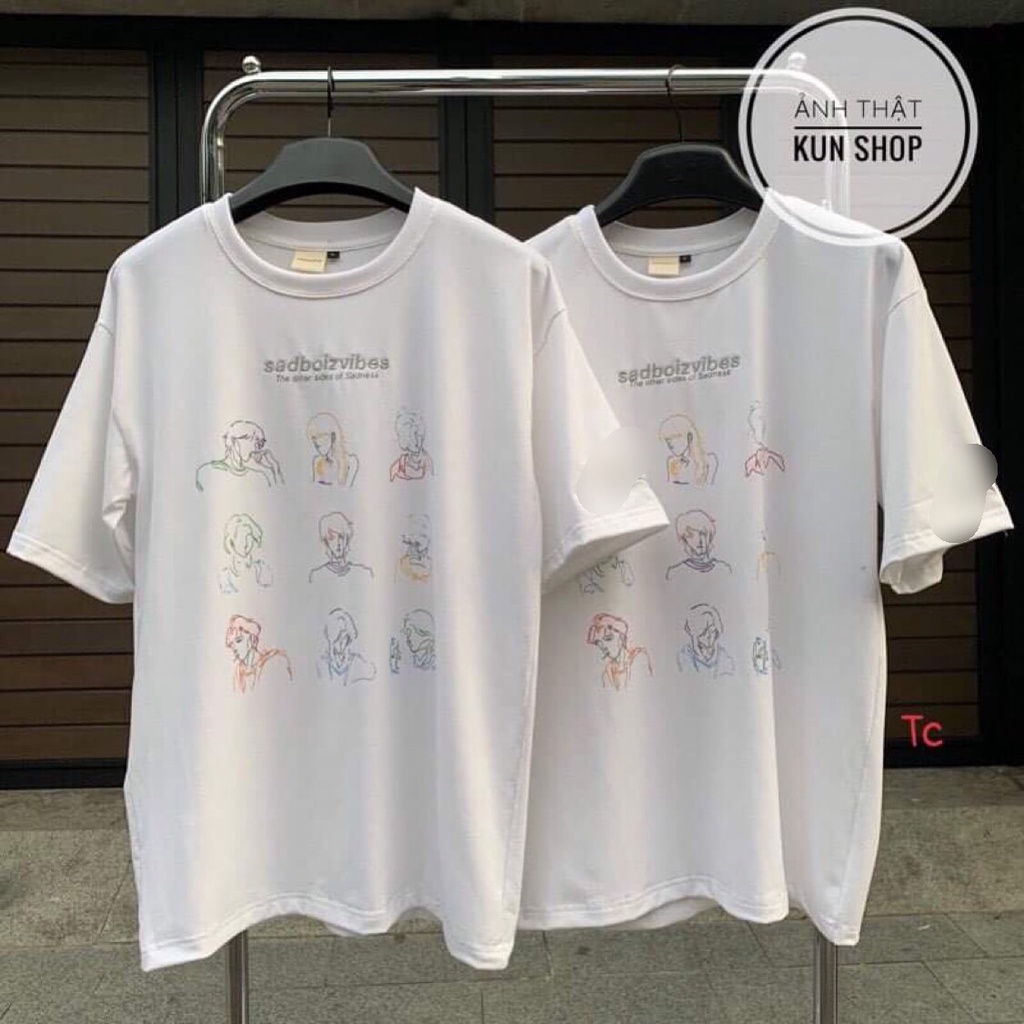 Áo thun tay lỡ sadboizviber , áo phông nam  nữ unisex from rộng chất cotton su