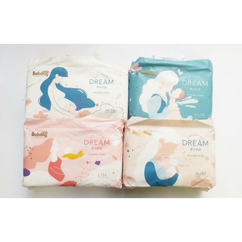 Tã/bỉm quần Bobdog Dream (M36,L34,XL32,XXL30)