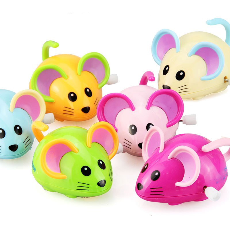 Đồ chơi lên dây cót hình chú chuột nhiều màu sắc xinh xắn cho bé