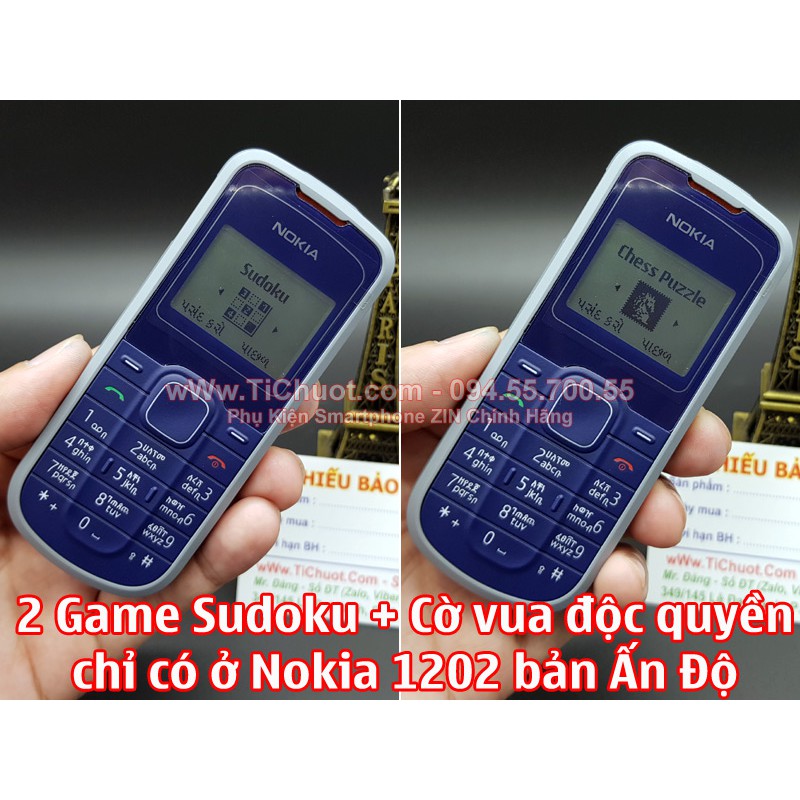[Chính Hãng] Điện Thoại Nokia 1202 bản Ấn Độ xách tay ZIN Trùng IMEI, vỏ+phím+máy tiếng Ấn | BigBuy360 - bigbuy360.vn
