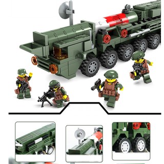 Lắp ráp lego 4 in 1 tên lửa phòng không quân đội