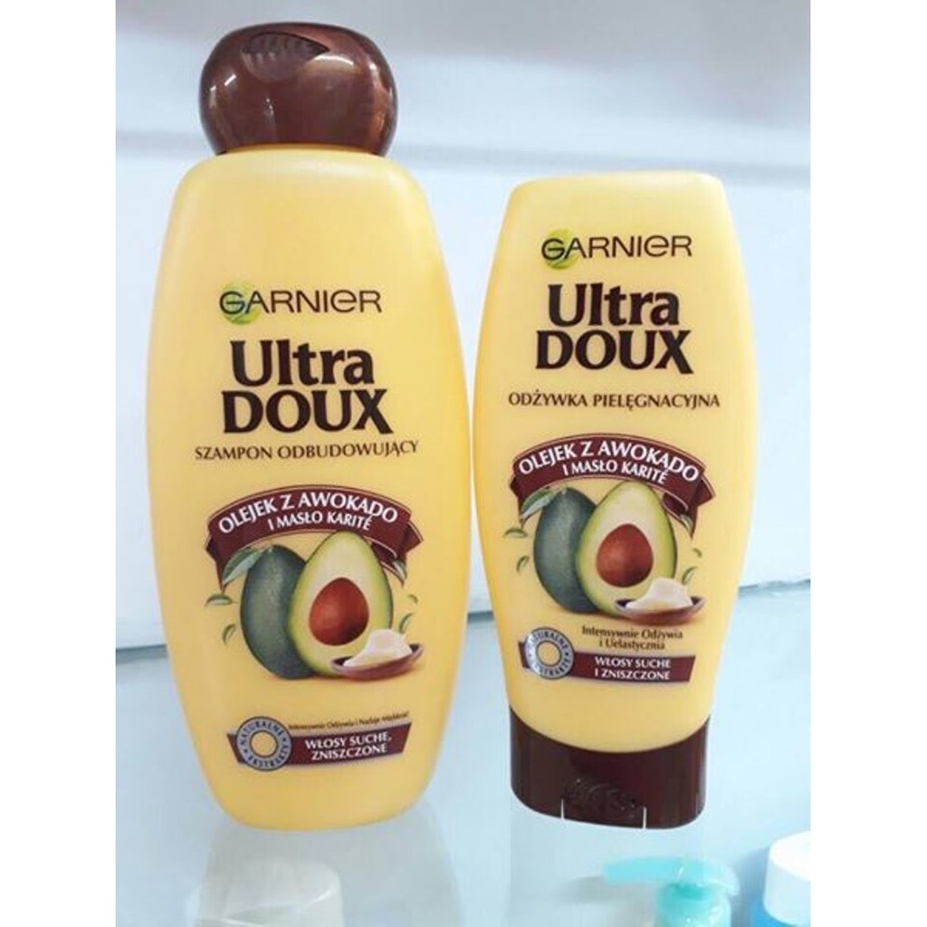 Bộ dầu gội xả Garnier Ultra Doux 300 ml
