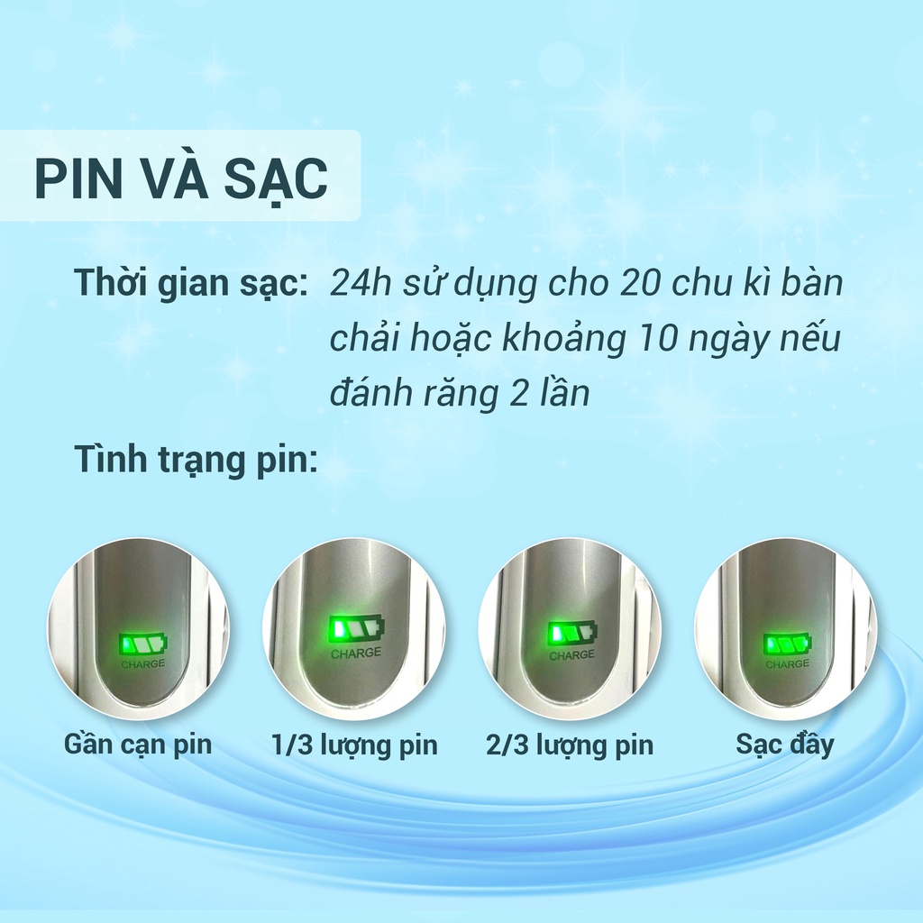 Bàn chải điện Hismile A600, UV kháng khuẩn, công nghệ sóng âm, bảo hành 1 đổi 1 1 năm