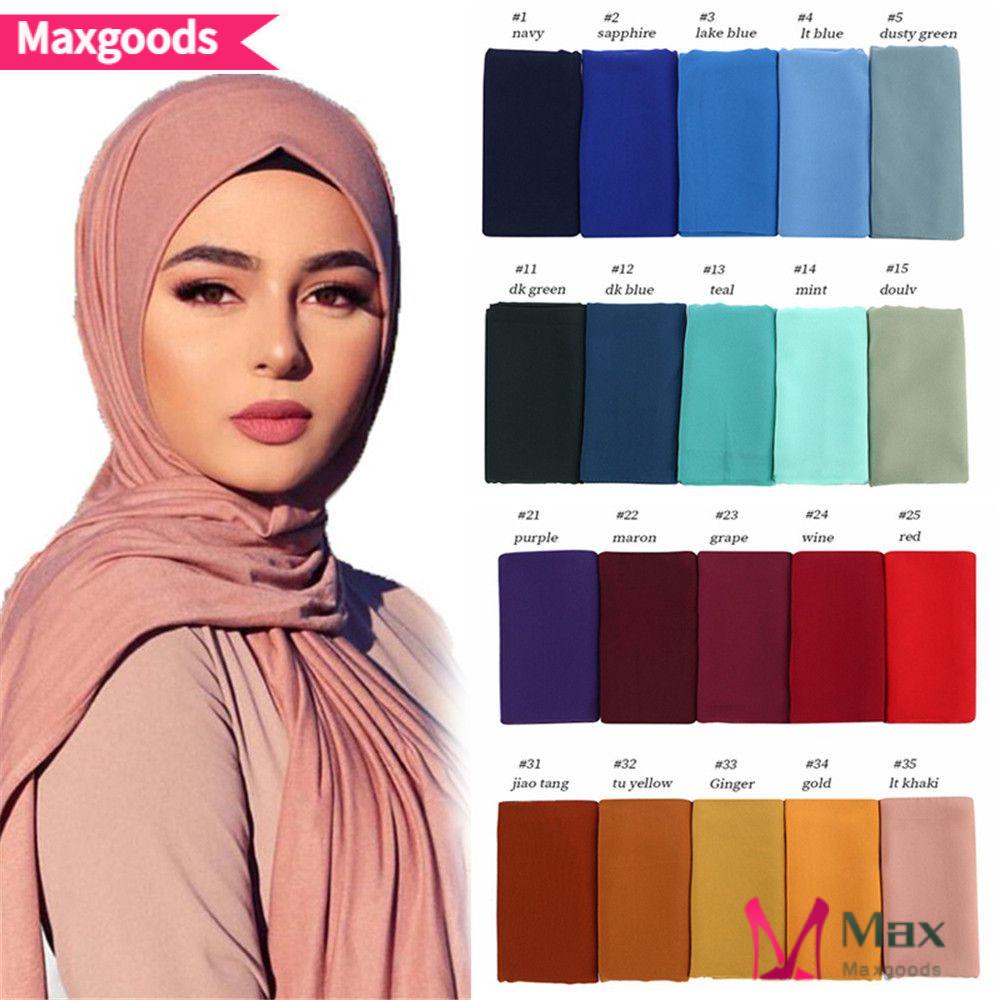 Khăn Trùm Đầu Hijab Màu Trơn Chống Nắng Cho Phụ Nữ Hồi Giáo