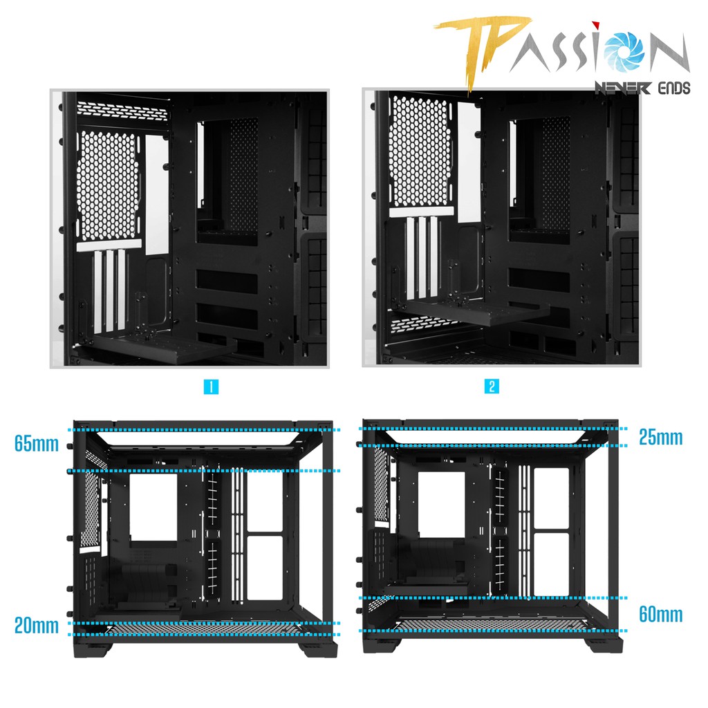 Bộ kit giá dựng VGA Lian Li O11DMINI-1 Vertical GPU Bracket KIT PCIE 3.0 | 4.0 Black White - Chính hãng, case O11 MINI