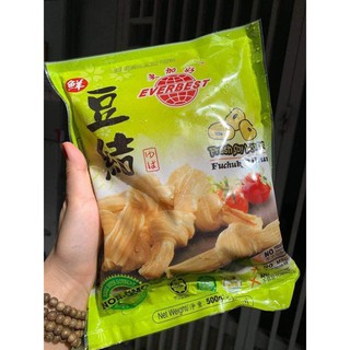 Tàu hũ ky-Tàu hũ tươi cuộn nơ Malaysia túi 500g - hủ trúc cuộn nơ