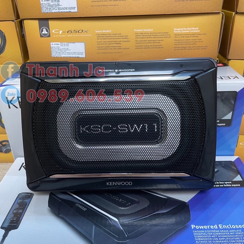 Sub gầm ôtô 12V KENWOOD KSC SW11 Chính Hãng Bảo Hành Điện Tử