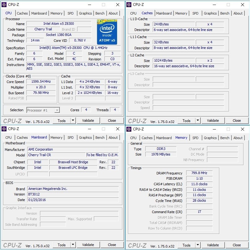 PC mini intel Z8350 tích hợp Window 10