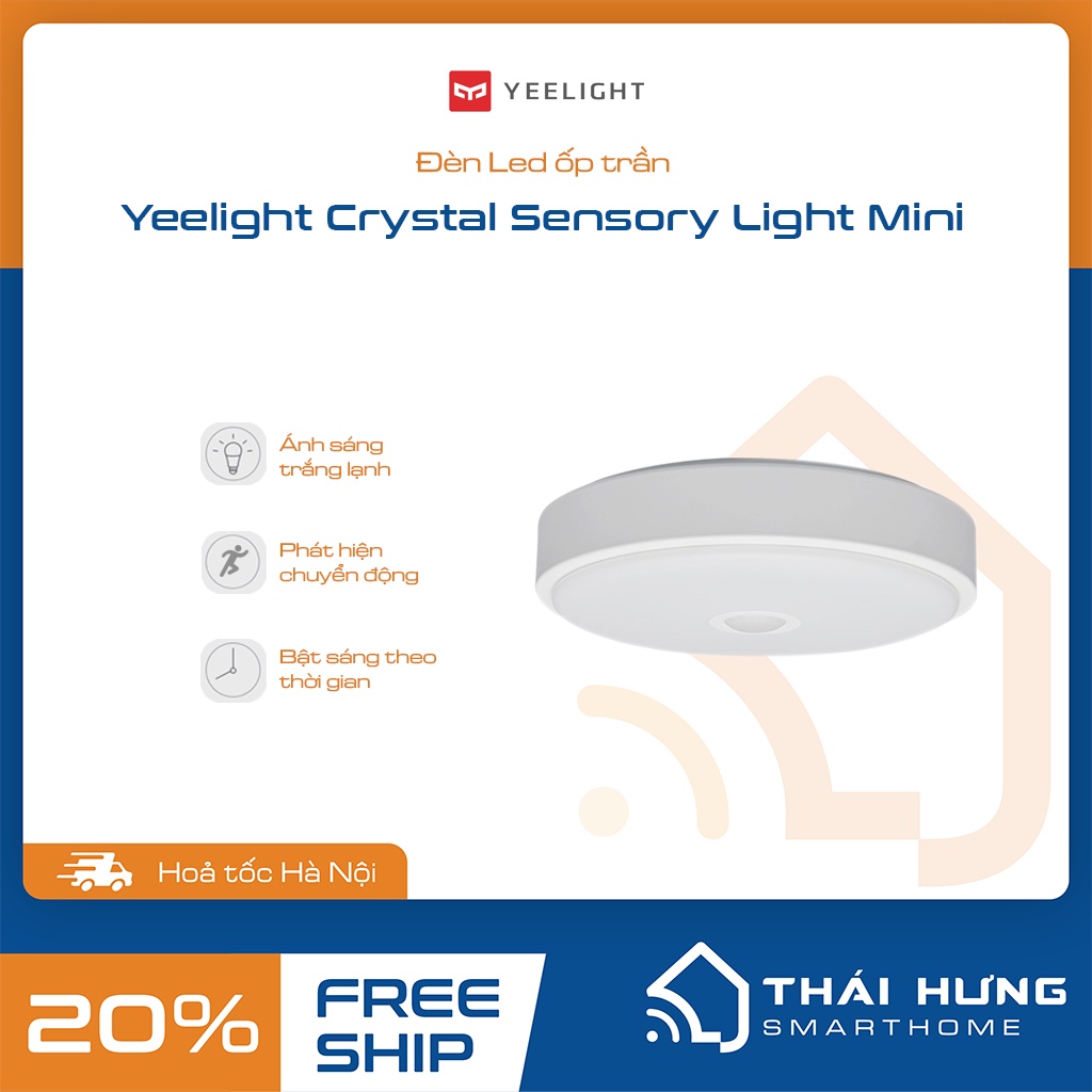 Đèn Led Ốp Trần Cảm Biến Chuyển Động Mini Yeelight - Bản Quốc Tế Nhập Khẩu Chính Hãng