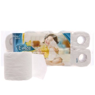 10 cuộn giấy vệ sinh E'mos Classic 2 lớp HSD 10/2023
