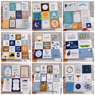 Tag/Card lẻ 1 tờ chủ đề Baby Boy - trang trí love box, scrapbook, thiệp ảnh, khung ảnh nổi