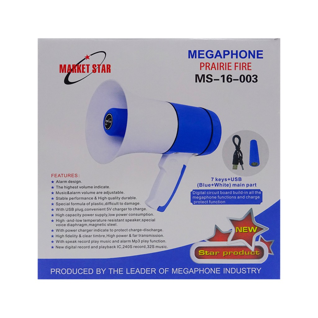Loa phóng thanh có khe cắm USB / Ghi âm / Sạc điện MS-16-003/004