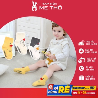 [MỚI] - Set 3 đôi tất cotton chống trơn trượt cho bé hình ngộ nghĩnh