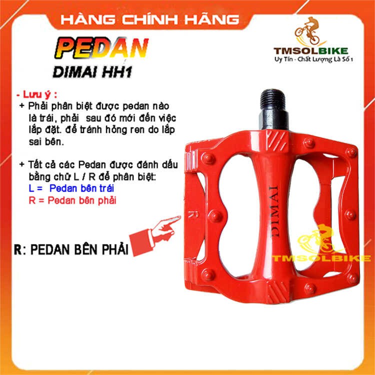 Pedan Bàn Đạp Xe Đạp Full Hợp Kim Nhôm Siêu Nhẹ Chống Trượt DIMAI