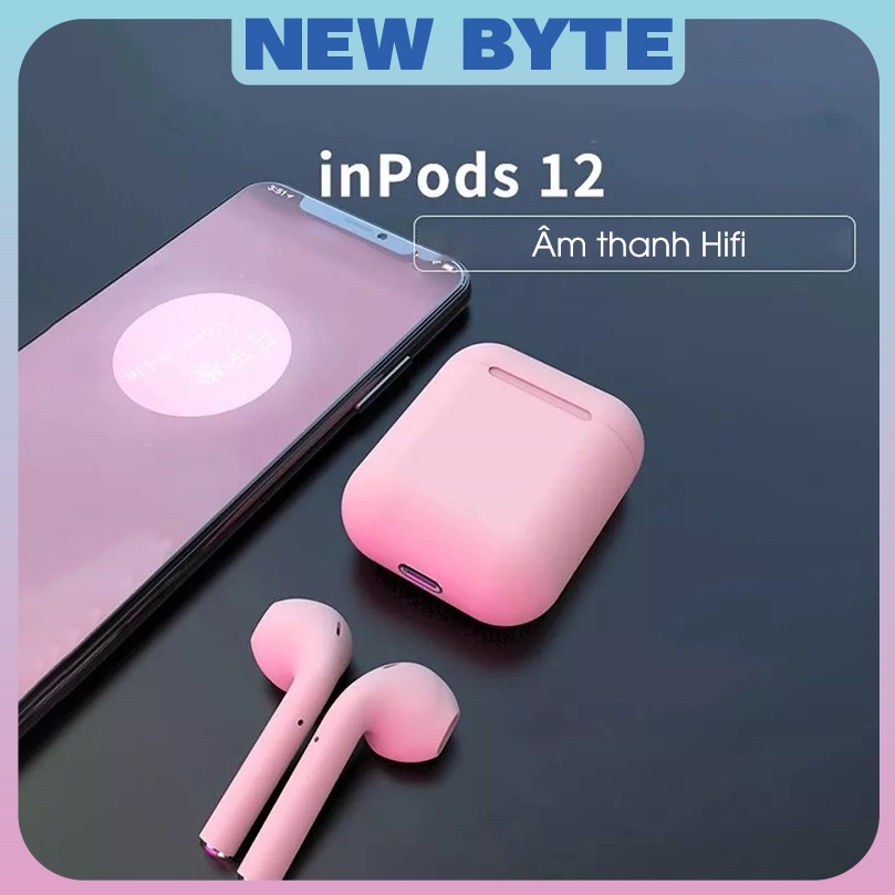 Tai nghe bluetooth nhét tai TWS Inpods 12 nhiều màu sắc, tai nghe I12 không dây in ear cao cấp pin 3 tiếng công nghệ 5.0