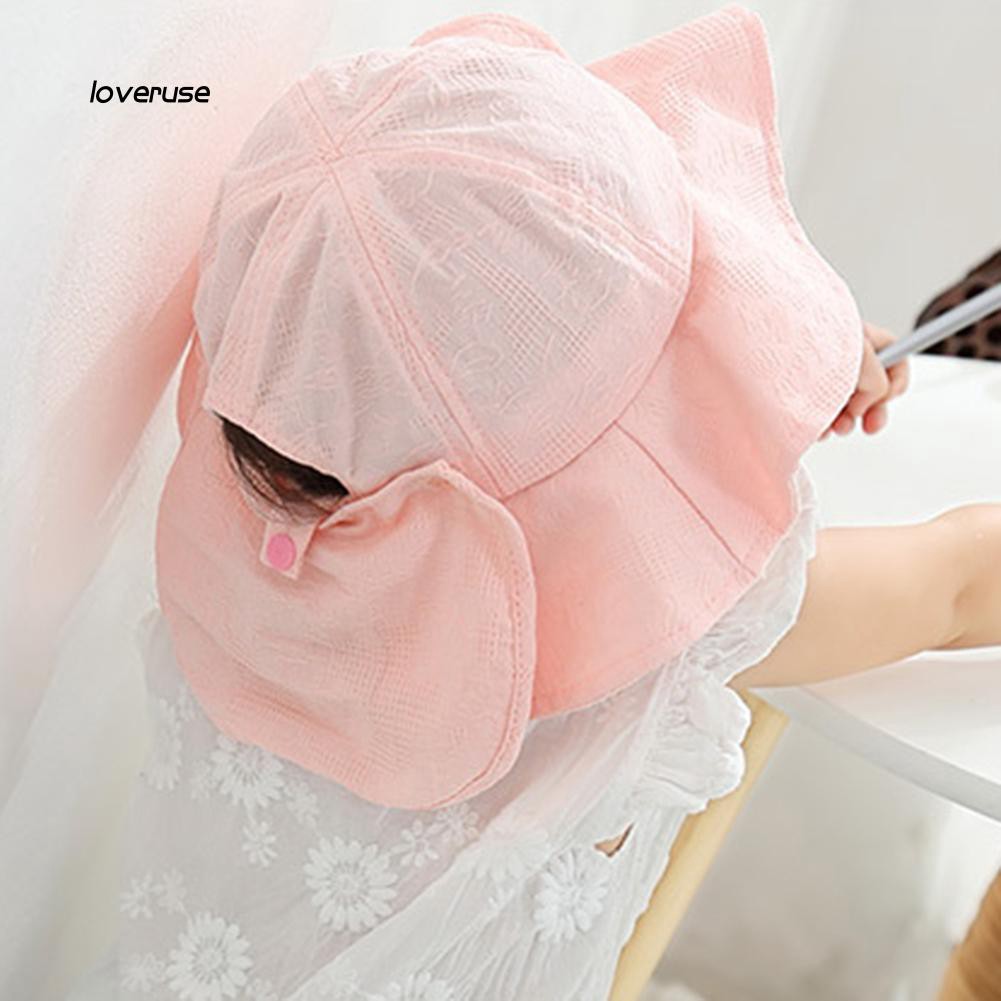 Mũ tai bèo phối nơ dễ thương cho bé gái