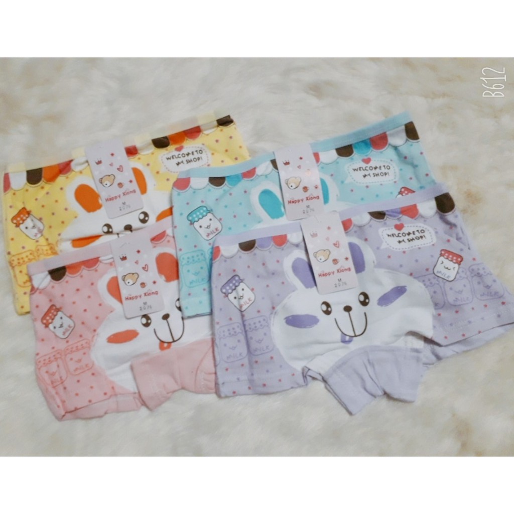 Set 4 quần chíp đùi cho bé gái (chất cotton)