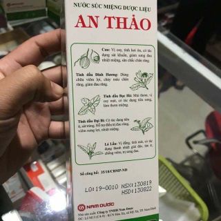 AN THẢO nước xúc miệng thảo dược
