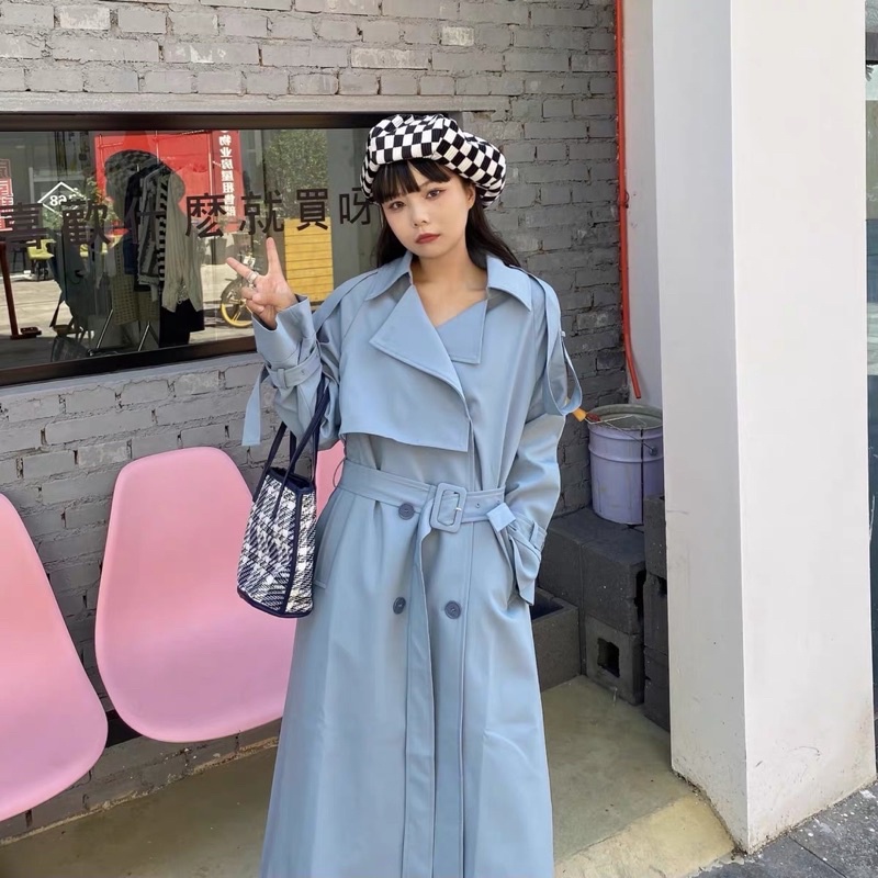 CADIE LONG COAT ÁO KHOÁC CHOÀNG DÁNG DÀI Quai thắt sang chảnh kèm ảnh thật