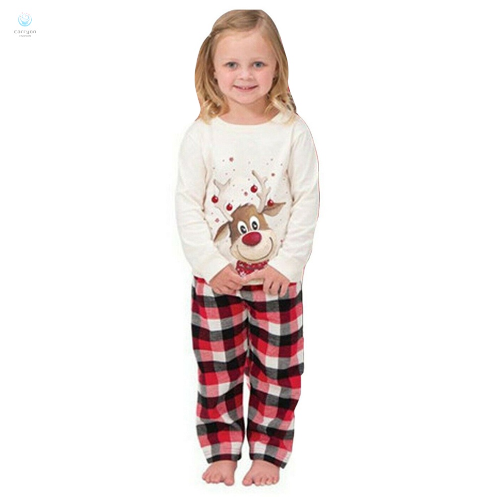 Bộ Đồ Ngủ Pijama Họa Tiết Giáng Sinh Dễ Thương Cho Gia Đình