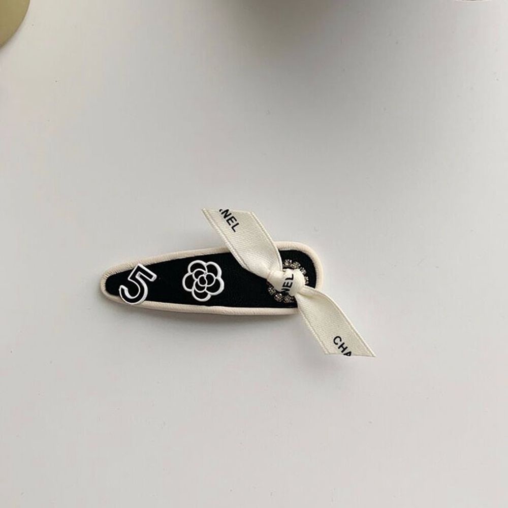 Kẹp tóc da PU trang trí hoa trà đính hạt ngọc trai nhân tạo phong cách Hàn Quốc cổ điển thời trang dành cho nữ