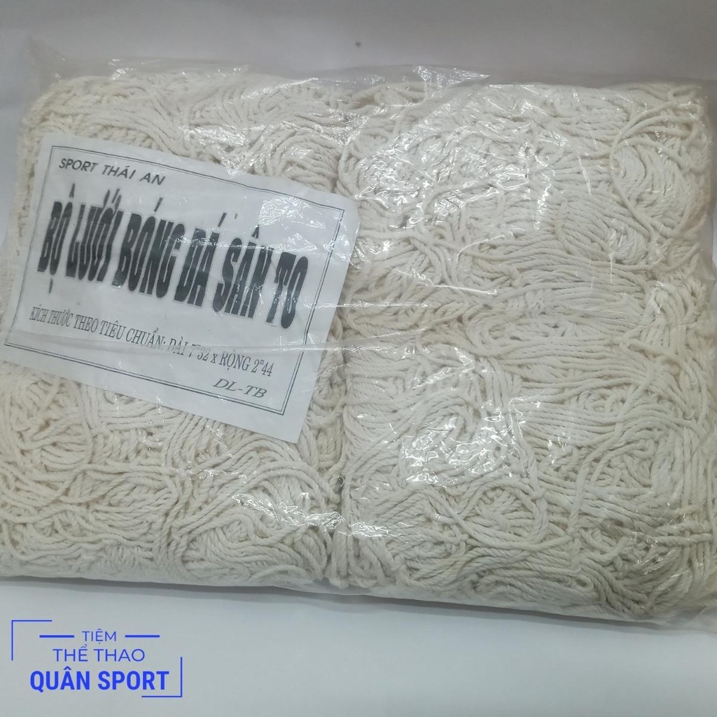 Bộ 2 lưới bóng đá Thái An Sport lưới khung thành đá bóng dành cho 11 người sân to 7m32x2m44