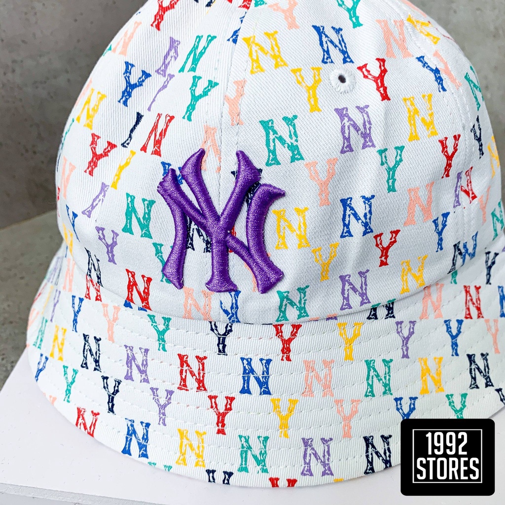 Mũ Nón Bucket NY Mlb Monogram 7 màu - Hàng Xuất Dư  - Chất vải kaki dày dặn