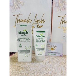 Kem Simple Regeneration Age Resisting day Cream dưỡng ẩm chống lão hóa ban ngày 50ml ( mẫu mới )
