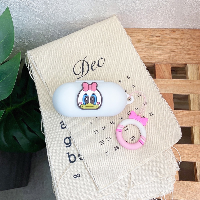 Vỏ Bảo Vệ Hộp Sạc Tai Nghe Sony WF-C500 Bằng Silicon Mềm Hình Hoạt Hình Kèm Dây Đeo